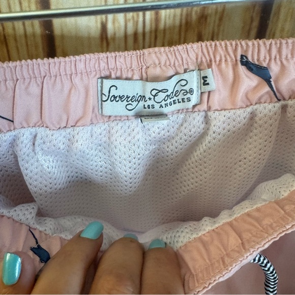 Sovereign Code Men’s Kahuna Stingray Print Swim Trunks Shorts Mauve Size Medium - Picture 12 of 12